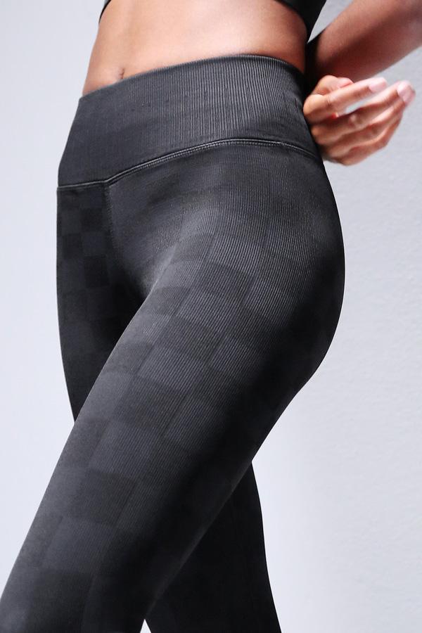 Checkered Legging in Black